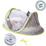 Wayfinder TravelTot, Baby Travel Tent Portable Baby Travel Bed Indoor & Outdoor Travel Crib Baby Beach Tent UPF 50+ UV Protection w/Mosquito Net and 2 Pegs