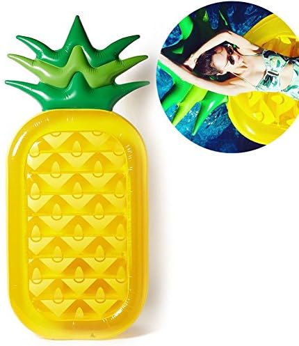 Bocks Inflatable Pool Float, Pineapple Float Raft Party, Floatie Lounge Pool Loungers Decorations Toys, Summer Outdoor Swimming Pool Toys For Kids and Adults