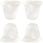 Eumyviv 4 Pack Bell Shaped Alabaster Glass Lamp Shade Replacement with 1-5/8-inch Fitter Opening for Ceiling Fan Light Kit Wa
