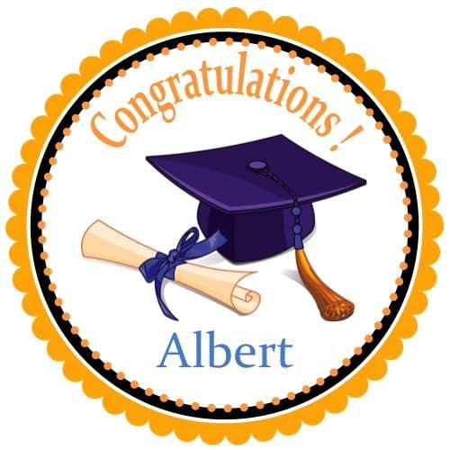 amazoncom 40 labels graduation hat round personalized 2 graduation