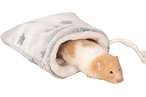 COPFEU Sugar Glider Bonding Pouch Carrier, Small Animal Sleeping Pouch with Breathable Vent and Drawstring, Portable Travel Bag for Sugar Glider, Rat, Squirrel, Guinea Pig, Birds, Parrot (Light Gray)