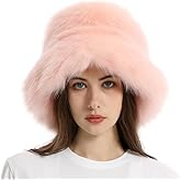 Fuzzy Bucket Hat Y2k Fashion Warm Winter Hat Fluffy Furry Plush Faux Fur Hats Fishing Hat Bucket Hats for Women 2025