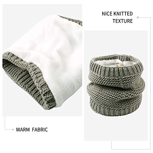 image for BAVST Baby Girls Boys Winter Hat Scarf Set Pompom Warm Knit Beanie and
