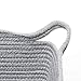Extra Large Cotton Rope Storage Baskets Woven Toy Basket for Nursery, Grey Wicker Basket for Fabric, Round Baby Diaper Laundry Basket with Handles, Blanket Bins for Living Room