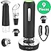 Vremi 9 Piece Wine Gift Set - Wine Gifts and Accessories with Electric Wine Opener and Wine Saver Preserver with 2 Wine Bottle Stoppers - Fun Cool Wine Gifts for Women or Men - Unique Wine Gift Box