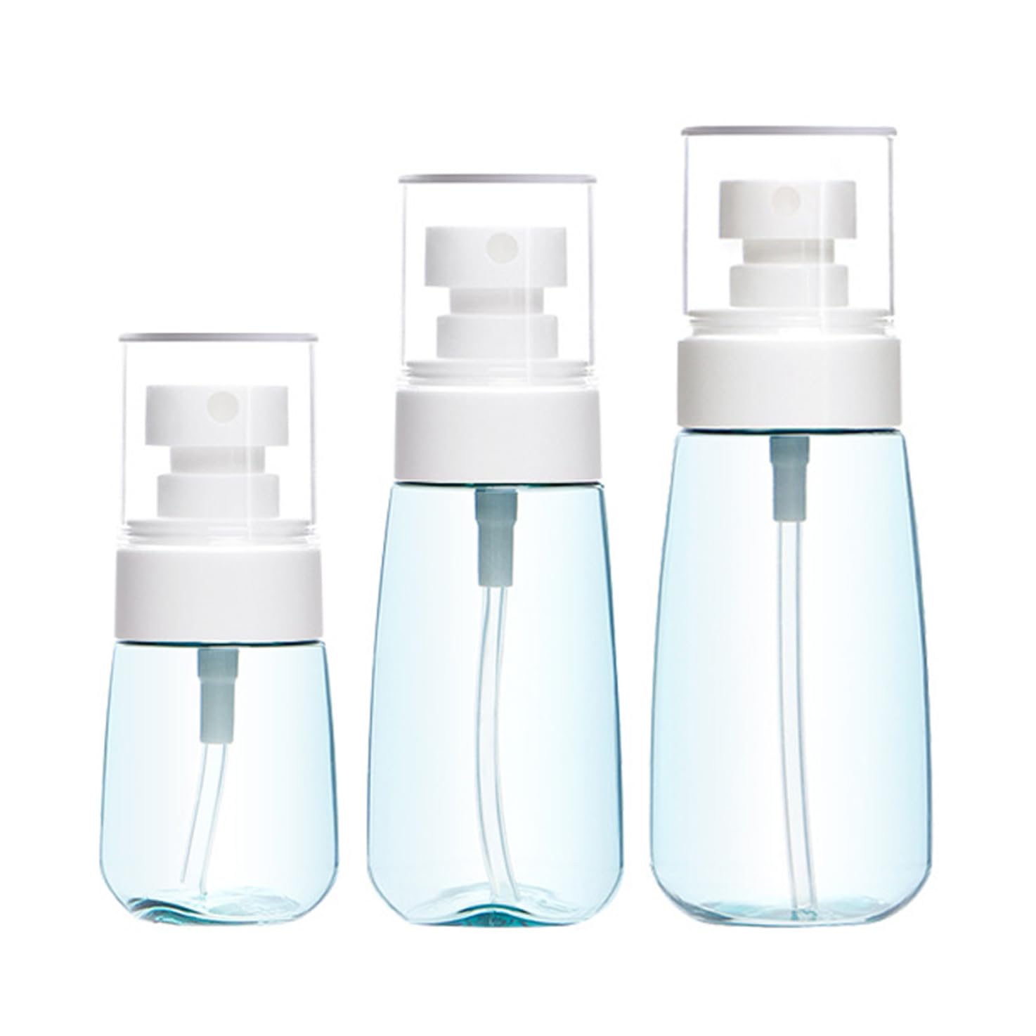 Spray Bottles, 30ml 60ml 80ml Clear Empty Fine 3 Pcs Mist Spray Bottles Small Travel Plastic Atomiser Bottle Refillable Liquid for Essential Oils, Cleaning, Make-up Cosmetic Hair, Leak Proof, BPA Free
