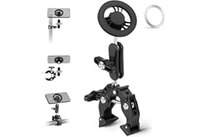 VALBAND Magnetic Phone Mount, Magsafe Phone Holder with Super Clamp - Aluminium Alloy, Adjustable for Spin Bike/Golf Cart/Handlebar/Railing, Compatible with iPhone 16 15 14 13 12 Pro Max Plus & All Phones