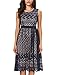 Noctflos Women's A Line Lace Cocktail Wedding Party Midi Swing Tea Dress