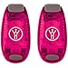 LED Safety Light 2 Pack (Pink) - Nighttime Visibility for Runners, Cyclists, Walkers, Joggers, Kids, Dogs, Relays & More - Clip to Clothes Strap to Wrist, Ankle, Bike, Collar, or Just About Anywhere