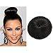 Donut Chignon Hair Bun Extension Clip in Black Ballerina Synthetic Hairpieces Updo Hair Piece For Women Gril Lady Q3&2