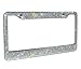 Handcrafted Bling License Plate Frames for Women, Men | 2 Pack Bedazzled Cover with Glittery Screw Caps | Stainless Steel Diamond Rhinestone License Plate Frame/Cover | Giftbox Included (White)