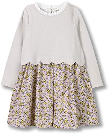 Amazon ブランシェス Branshes 花柄ドッキングワンピース ライトグレー 02 90cm ワンピース チュニック 通販