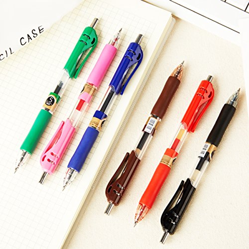 Click Gel Pens,12 Assorted Colors Retractable Premium Gel Ink Rollerball Pens,Gel Ink Pens,Coloring Gel Pens Set,Quick Dry Gel Ink Smooth Pens,Medium Point 0.5mm