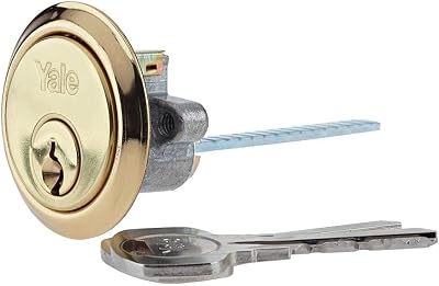Yale Replacement Rim Cylinder Polished Brass 38-57 mm 2 Keys B-1109-PB