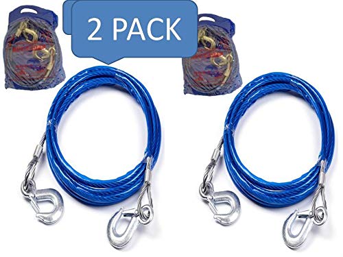 TopGreen 4M 5 Tons Steel Wire Stop Selling, 11' Tow Cable (2) - Thumbnail 4