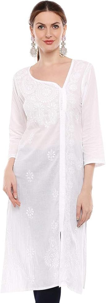 Amazon Com Indiankala4u Ladies Kurti Tops Hand Embroidered Angrakha Lucknow Chikankari Kurti Top For Women Clothing Amazon Com Indiankala4u Ladies Kurti Tops Hand Embroidered Angrakha Lucknow Chikankari Kurti Top For Women Clothing