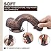 Realistic Brown Dildo with Suction Cup, Fovel Dual Density Liquid Silicone Adult Toys for G-Spot Anal 8.3 Inch Premium Penis Dong, Sex Toy for Female & Male Masturbation