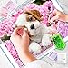 DIY 5D Diamond Painting Kits for Adults Full Drill Embroidery Paintings Rhinestone Pasted DIY Painting Cross Stitch Arts Crafts for Home Wall Decor 30x40cm/11.8×15.7Inches（Basket Puppy,Dogs)