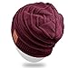 Mydeal Wireless Bluetooth Beanie Hat Headphones Headsets Music Audio Cap with Speakers Mic Hands Free for Women Men Outdoor Sports,Compatible with Iphone 7/7 plus,Samsung,Christmas Gifts - Burgundy