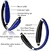 Dostyle Bluetooth Headset, Wireless Bluetooth Stereo Headphones Headsets Neckband Foldable Sweatproof with Retractable Earbuds with Microphone(Blue)