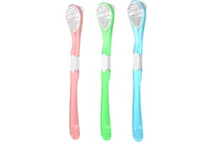 Y-Kelin Double-Side Desiged Tongue Scraper, Ultra-Soft Tongue Brush Tongue Cleaner (3 Pack)