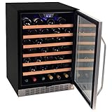 EdgeStar CWR531SZ 24 Inch Wide 53 Bottle Built-In Wine Cooler - Stainless Steel/Black