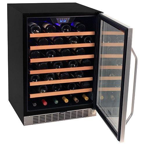 EdgeStar CWR531SZ 24 Inch Wide 53 Bottle Built-In Wine Cooler - Stainless Steel/Black - Thumbnail 7