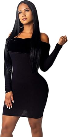 off the shoulder mini bodycon dress