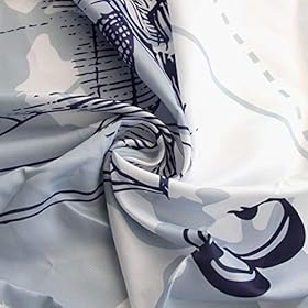 Riyidecor Nautical Sailboat Map Shower Curtain 72Wx72H Inch for Bathroom Ship Anchor Accessories for Boys Kids Sketch… 51b5NrOi2YL