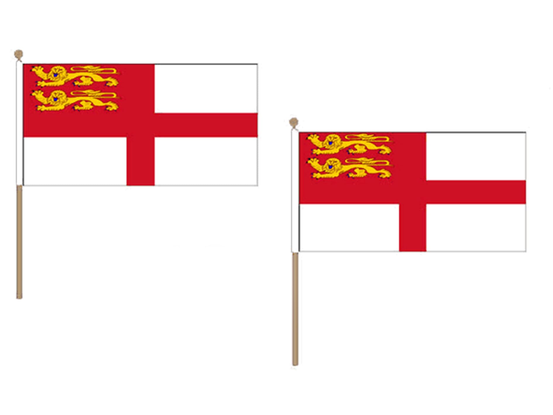 SARK ISLAND FLAG 12'' x 18'' wood stick - GUERNSEY FLAGS 30 x 45 cm - BANNER 2x3 in with pole - AZ FLAG