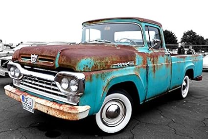 Amazoncom Home Comforts Laminated Poster F100 Retro Ford