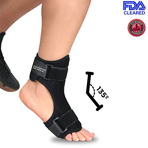 Everyday Medical Plantar Fasciitis Night Splint - Dorsal Night Splint for Plantar Fasciitis - Ergonomic Arch Foot Stretching Support with Bendable Bar - for Achilles Tendonitis, Heel Pain & Drop Foot