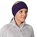 TrailHeads Ponytail Headband | Cable Knit Winter Ear Warmers | Fleece Ear Band for Women - purple