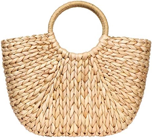 Straw Tote Bag Classic Handbags Top Handle Bag,Summer Beach Retro Chic Woven Straw Bags for Women