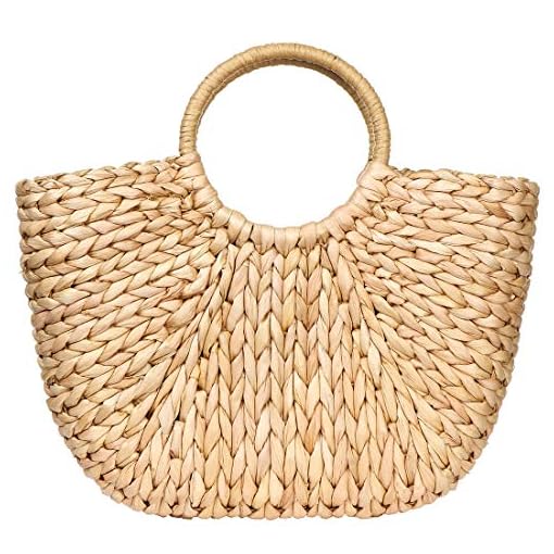 large straw beach bag