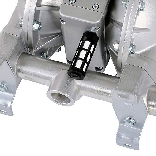 Fuelworks Double Diaphragm Transfer Pump 1" Nitrile/NBR/Buna-N - 24GPM / 90LPM Heavy Duty Aluminium Air Operated Pneumatic for Diesel, Grease, Kerosene & Oil - Thumbnail 7