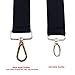 JIERKU Romanlin Suspenders for Men Elastic X Back 4 Metal Swivel Hook Clip End Adjustable Black