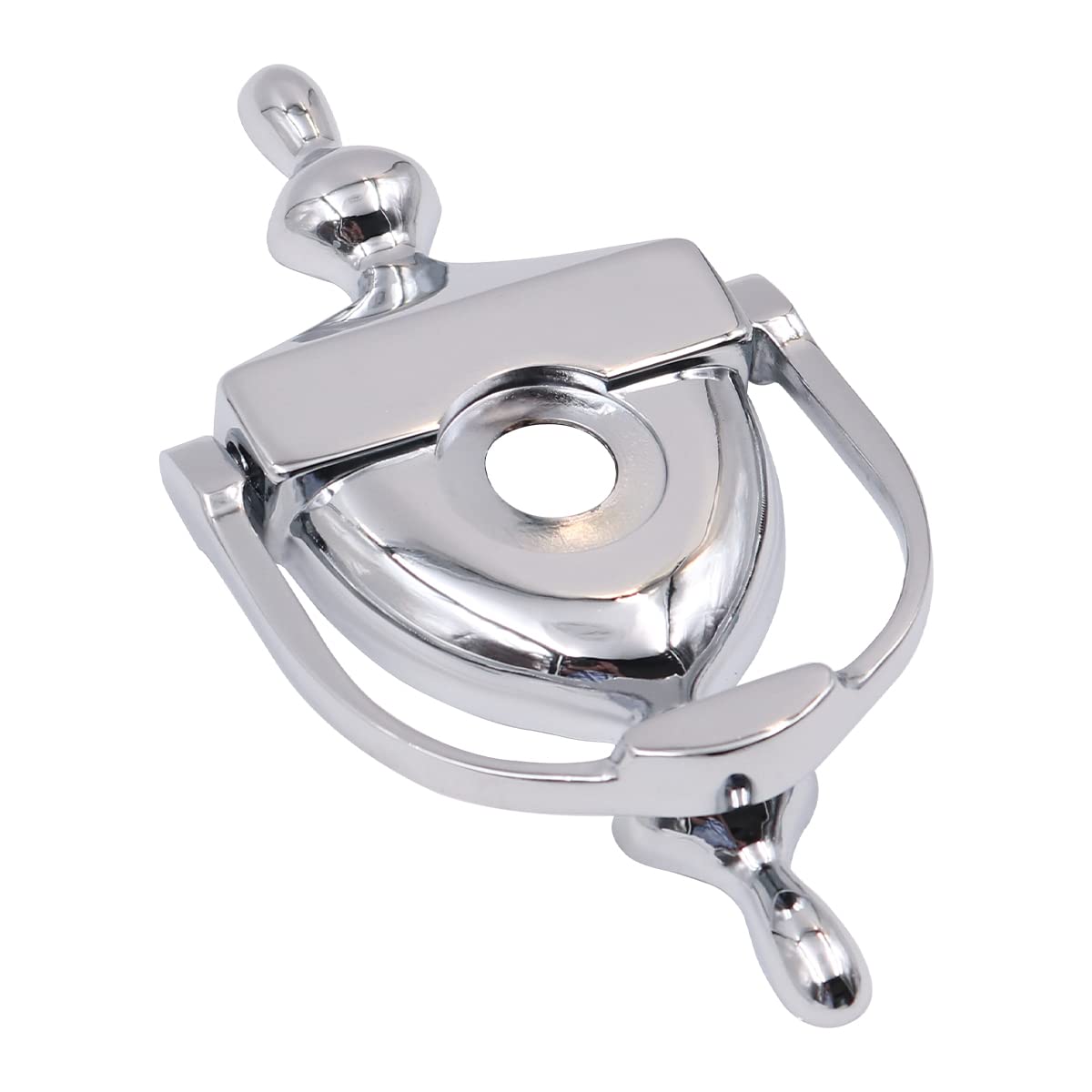 VOANZO Door Knockers for Front Door with Spy Hole Modern Minimalist Gate Security Door Knocker -Sliver