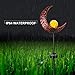 YUNLIGHTS Garden Solar Lights Pathway Outdoor Moon Crackle Glass Globe Stake Metal Lights,Waterproof Warm White LED for Lawn,Patio or Courtyard