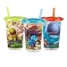 Nuby 3-Pack Stackable Printed Wash or Toss Straw Cups, 10 Ounce, Styles May Vary, Multi (94042)