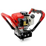 XtremepowerUS V-Type 55CC 2 Stroke Gas Post Hole Digger One Man Auger EPA Machine Plant Soil Digging Fence (55cc Engine Head)