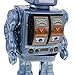 MagiDeal Retro Blue Tin Toy 12'' Electron Robot with Openable Doors on Chest Operated by 2 ''D'' Battery - Walking, Rotating Torso, Sounds