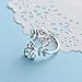 DAOCHONG Ivy Leaf Ring for Women S925 Sterling Silver Adjustable Wrap Open Ring