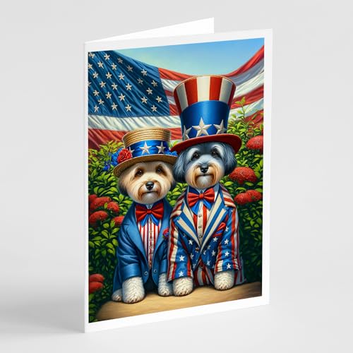 Caroline's Treasures All American Dandie Dinmont Terrier Greeting Cards Pack of…