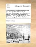 Front cover for the book Antiquities, historical and monumental, of the county of Cornwall, consisting of several essays... by William Borlase
