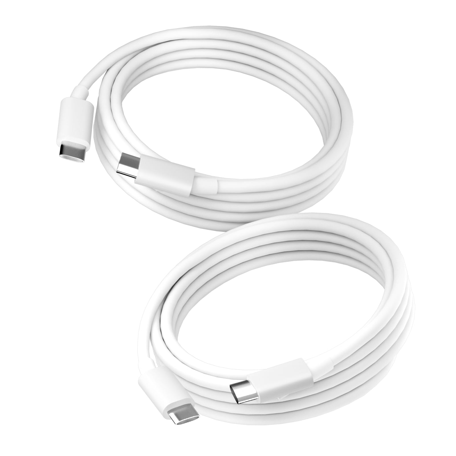 Photo 1 of 2-Pack USB C to USB C Cable 6FT White, Quick Charge Type-C Cord
