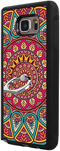 Samsung Galaxy Note 5 Case with Ring Holder Stand Vintage Mandala, YC Hongda Series - Ultra Slim Luxury Case Cover With 360 Rotating Ring Grip/Stand Holder/Kickstand For Samsung Galaxy Note 5, black