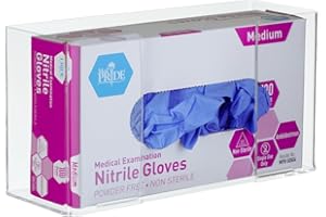 ADIRMED Adir Wall Mount Glove Holder Acrylic Tissue Box Dispenser, Face Mask Organizer for Hospital, Labs Clear for 1 Box