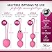Kegel Balls for Women - Ben Wa Weight Balls for Exercise- 2-in-1 Pelvic Exercise Ball- Bladder Control & Pelvic Floor Strengthening Device -100% Silicone (New) (Pink)