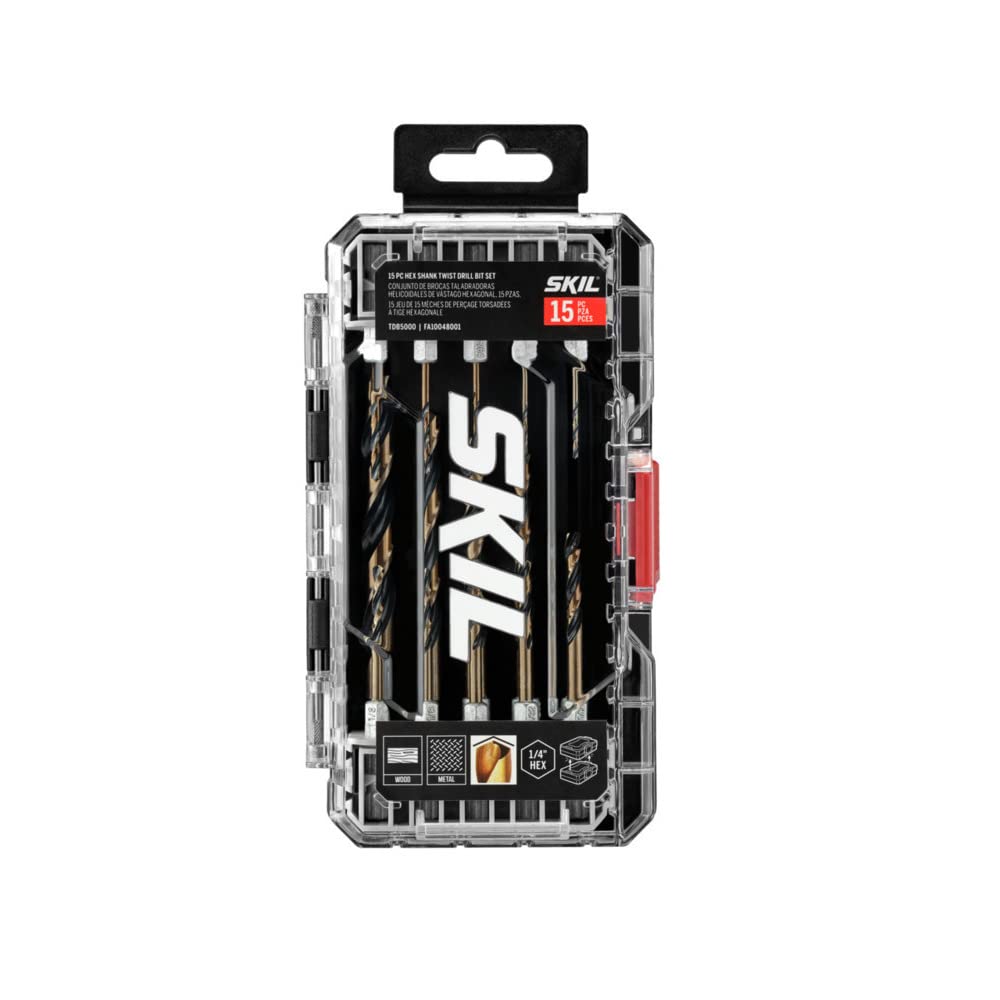 SKIL 15-Piece Hex Shank Twist Drill Bit Set-TDB5000 (Pack of 6) Image